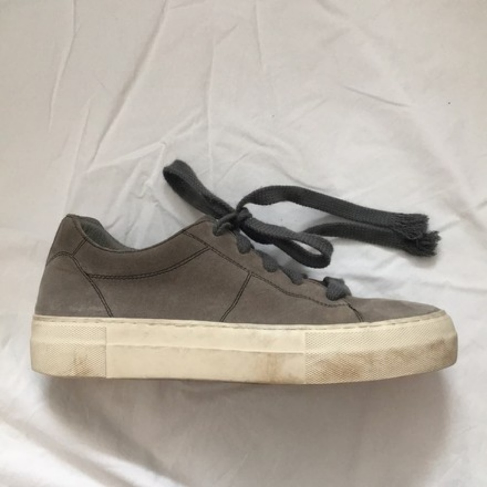 Helmut Lang Grey Suede Sneakers